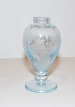 Htf Vintage Fostoria Glass Meadow Rose Azure Blue 3 1/8&quot; Salt Shaker - £44.22 GBP