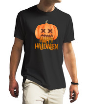 happy halloween scary pumpkins Black T Shirt - £18.43 GBP