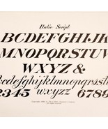 Italic Script Font Example 1899 Victorian Craft Supply Drawing Ephemera ... - $376.77 MXN