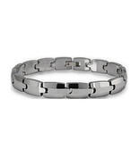 Silver-tone Puzzle Piece Interlocked Links Tungsten Carbide Unisex Brace... - $77.60 CAD