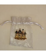 Vintage Joan Rivers Signed Enamel Russian Cathedral Church Brooch Jewelr... - $815.24 MXN