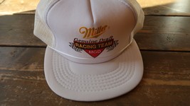 Vintage MGD Beer Miller NASCAR Racing Team Trucker Hat White - £15.63 GBP