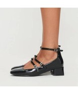 Princess Polly Berta Heels Black Patent Mary Jane Shoes Womens Size 8 NEW - $54.45