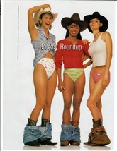 1998 Jockey Magazine Print Ad Women&#39;s Fashion Pants Down Panties Showing... - £12.91 GBP