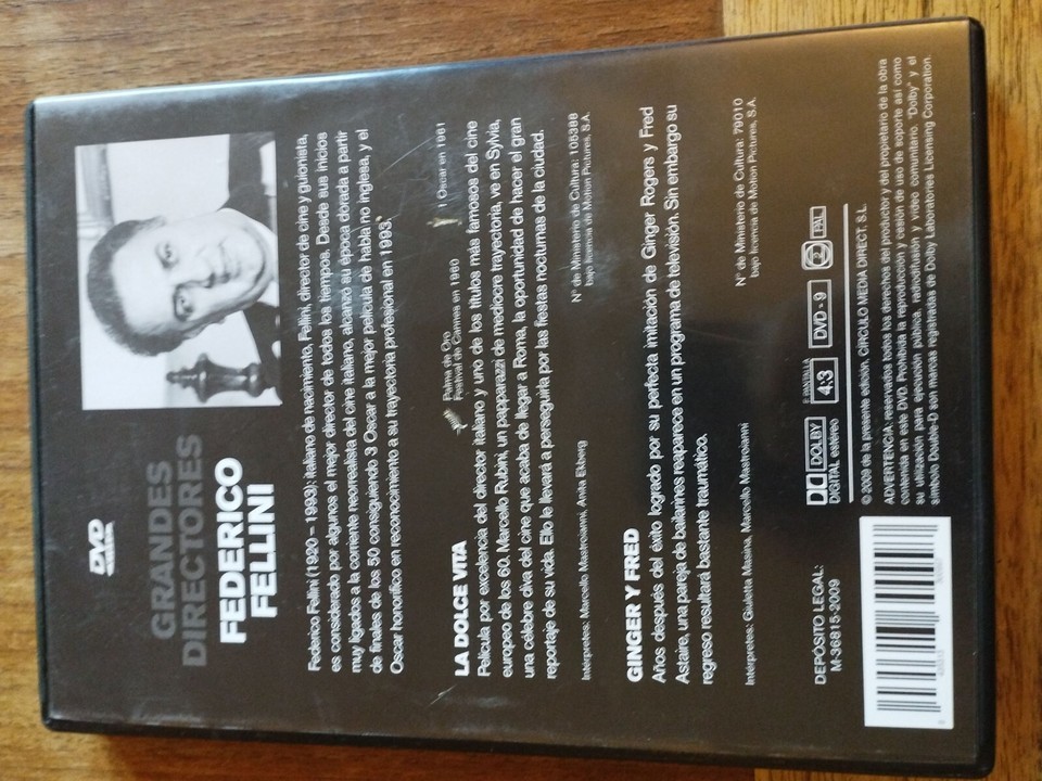 Federico Fellini La Dolce Vita + Ginger & Fred - DVD Region 2 Spanish Am-
sho... Item image 5