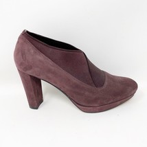 Clarks Womens Burgundy Suede Leather Slip on Pump Bootie, Size 7.5 - £20.46 GBP