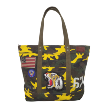 Polo Ralph Lauren Tiger-Patch Camo Canvas Tote $165 Free Worldwide Shipping - £117.89 GBP