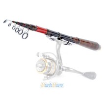 Professional Carbon Fiber Telescopic Fishing Rod Travel Spinning Rod Pole 2.1M - £27.26 GBP