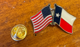  Texas  state flag lapel pins hand stamped and baked finished cloisonné pin - £7.76 GBP