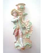 Vintage German Bisque Porcelain Candle Holder Victorian Boy Hand Paint G... - £31.92 GBP