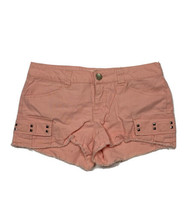 No Boundaries Women Size 11 (Measure 30x2) Pink Cut Off Cargo Shorts Studded - £6.08 GBP