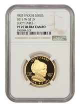 2011-W $10 Lucy Hayes NGC PR70DCAM - £1,257.81 GBP