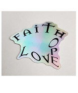 Holographic Die-cut Stickers &quot;Faith Hope Love&quot; - £8.01 GBP+