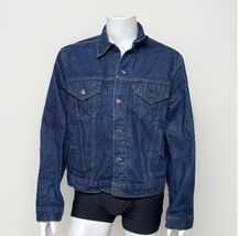 Vintage Levis Trucker Jacket Mens 48 L Type III Blue Denim 71506-0217 80s USA - $149.74