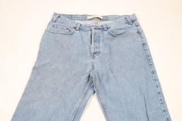 Vintage Gap Mens 35x30 Distressed Original Fit Button Fly Denim Jeans Bl... - $49.45