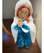  Vtg Blow Mold Mary- General Foam Plastics Nativity Outdoor Christmas Li... - $75.24