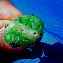 Earth mined Jade Antique Ring Victorian 18k Solid Gold Vintage Statement... - $3,605.25