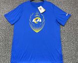 Nike Dri-Fit Shirt Men Large Los Angeles LA Rams Short Sleeve Crew Neck ... - $26.49