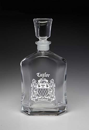 Taylor Irish Coat of Arms Whiskey Decanter (Sand Etched) - $47.04