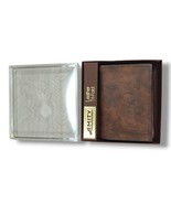 AMITY Leather Tri-Fold Cowhide Brown Wallet USA New Masonic Personalizat... - £14.48 GBP