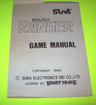 ROUGH RANGER By SUNA SHARP 1988 ORIGINAL VIDEO ARCADE GAME OPERATORS MANUAL - $15.20