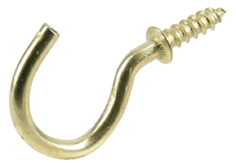 Hardware Essentials 851850 3/4 in. Cup Hooks, Brass, 3lbs Wt. Capacity, ... - $15.68