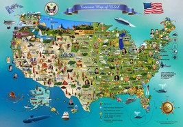 &quot;NEW&quot; USA map puzzle 500 pieces educational boardgame schoolboy, 3245du3... - $39.90
