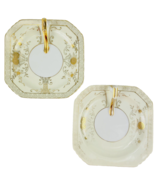 Nappy Serving Plates Set of 2 Hand Painted Ivory Color Gold Accents Japa... - $9.99