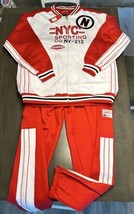 Nwt VTG-NYC Sport Co. Baseball-Style Sweatsuit W/Embroidered Logo. 2- Piece-3XL - £90.11 GBP