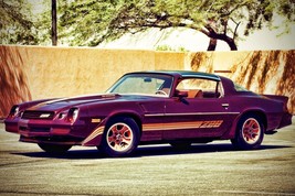 1981 Chevrolet Camaro-Z-28 maroon gold | 24x36 inch POSTER | vintage classic car - £16.17 GBP
