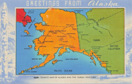 Alaska Map + Alaska FLAG~1940s Vintage Lot Of 2 Postcards - £3.88 GBP