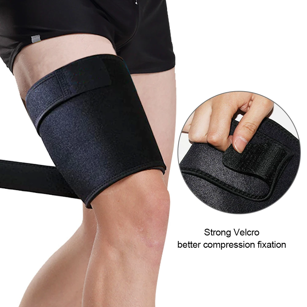 Sporting 1Pcs Thigh Brace-Hamstring Quad Wrap-Adjustable Compression Sleeve Supp - £28.74 GBP