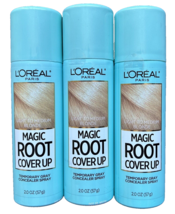 3 L'oreal Magic Root Cover Up Concealer Spray Light To Medium Blonde 2 Oz Each - £19.17 GBP
