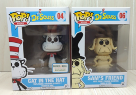 Funko Pop! Books Barnes &amp; Noble Dr Seuss Cat in the hat 04 Sam&#39;s Friend 06 lot 2 - £15.56 GBP