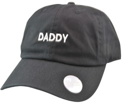 DADDY  Logo Adjustable Black Cotton Novelty Cap Dad Hat by KB Ethos - £13.42 GBP