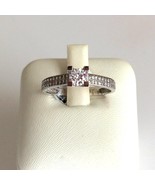 Women&#39;s Solitaire Ring 14k White Gold Round Cubic Zirconia - $231.30