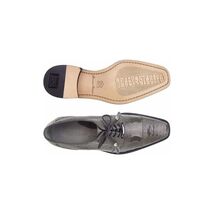 Belvedere Men Shoes Batta Gray Genuine Ostrich Lace Up 14006 image 2