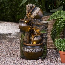 3-Tier Outdoor Fountain: 19.75&#39; High, Weatherproof - $124.99