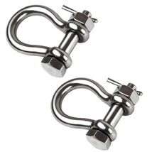 Laorde 316 Stainless Steel 1/2" Clevis Shackle w/ 5/8" Bolt Pin Marine 4... - $44.08
