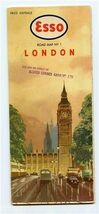 ESSO Road Map No 1 London Map Big Ben Cover 1955 - $47.52