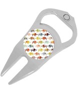 Colorful Elephants Golf Ball Marker Divot Repair Tool Bottle Opener - $219.39 MXN