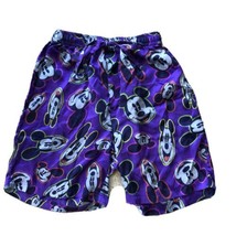 VTG Disney Sz Small All over Print Silk MICKEY And Co Boxer Shorts Purple Mouse - £21.47 GBP