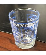 Wyoming Equality State Shot Glass AS-IS Devils Tower Hell&#39;s Half Acre Ch... - £9.31 GBP