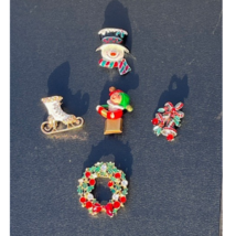 Vintage to Now Christmas Brooch Pin Lot (5), 3 Signed - Danecraft, Hallmark, TC - $23.33