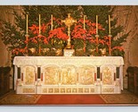 Christmas Alter Cathedral of the Incarnation Long Island NY Chrome Postc... - $2.92