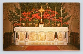Christmas Alter Cathedral of the Incarnation Long Island NY Chrome Postcard M8 - £2.33 GBP