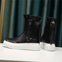 New Hip-hop Short Boots Personality Fringed Female Head Layer Leather Tide Boots - £112.17 GBP