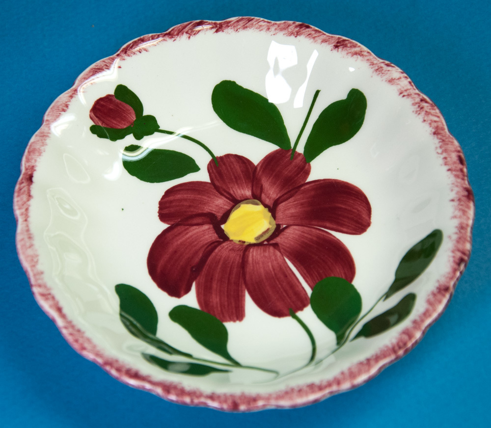 Blue Ridge Southern Pottery Nocturne Colonial Red 5-1/4" Fruit Bowls Item image 2