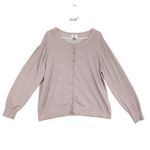 Old Navy Women&#39;s XXL Cardigan Sweater Lightweight Knit Metallic Taupe Mi... - $372.00 MXN