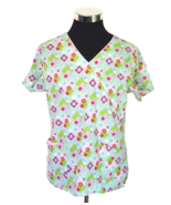 Dickies Scrubs Women&#39;s Size Medium Top Multicolor Medical Dental Vet Techs - $10.10